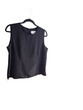 Studio C black vintage sleeveless blouse Sz L